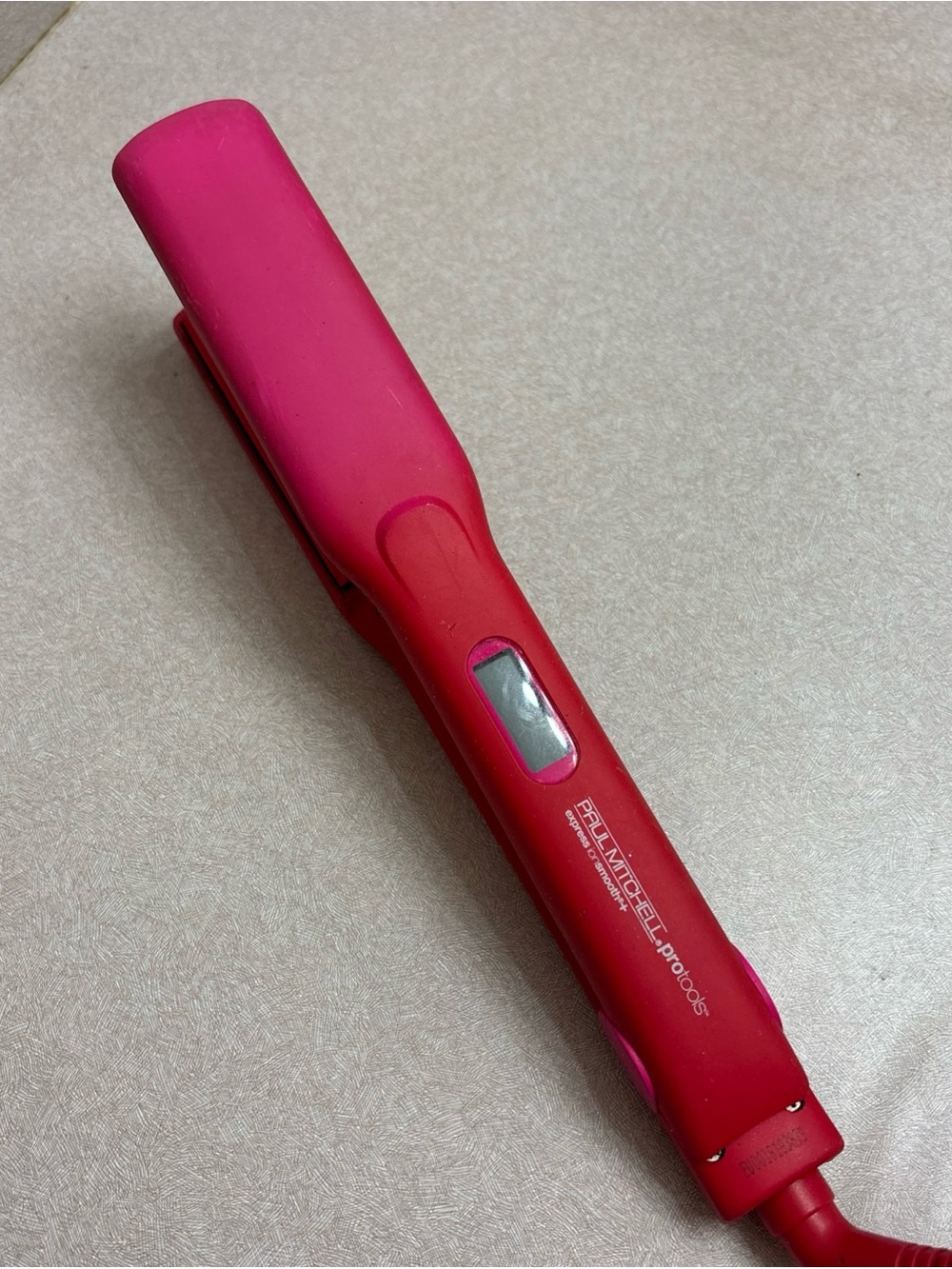Paul Mitchell Express Ion Smooth+ Pink Red Flat Iron1.25” Hair Straightener